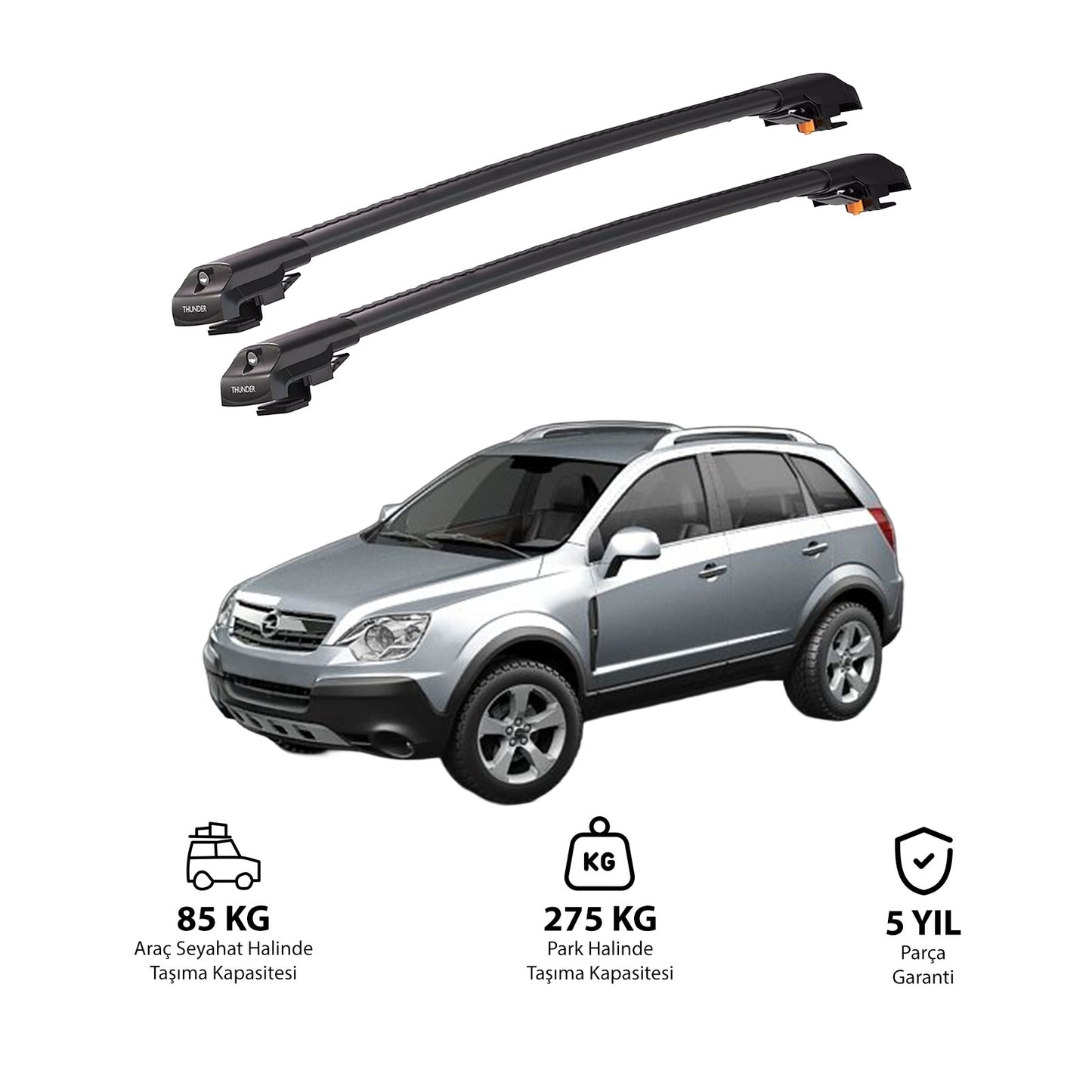 OPEL ANTARA 2006-2015 TRX1 Thunder Carrier Kilitli Ara Atkı