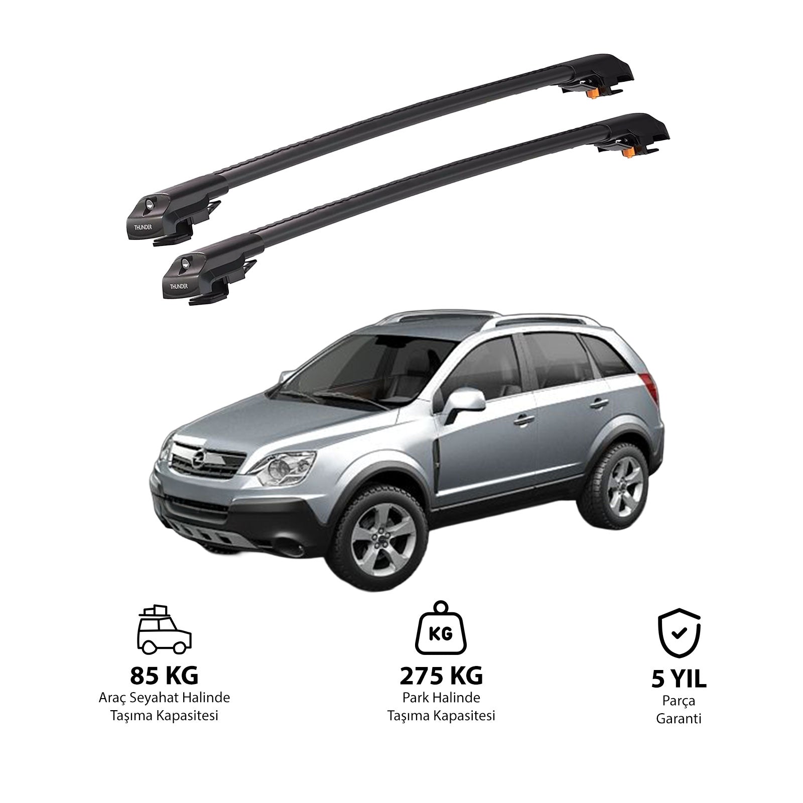 OPEL ANTARA 2006-2015 TRX1 Thunder Carrier Kilitli Ara Atkı