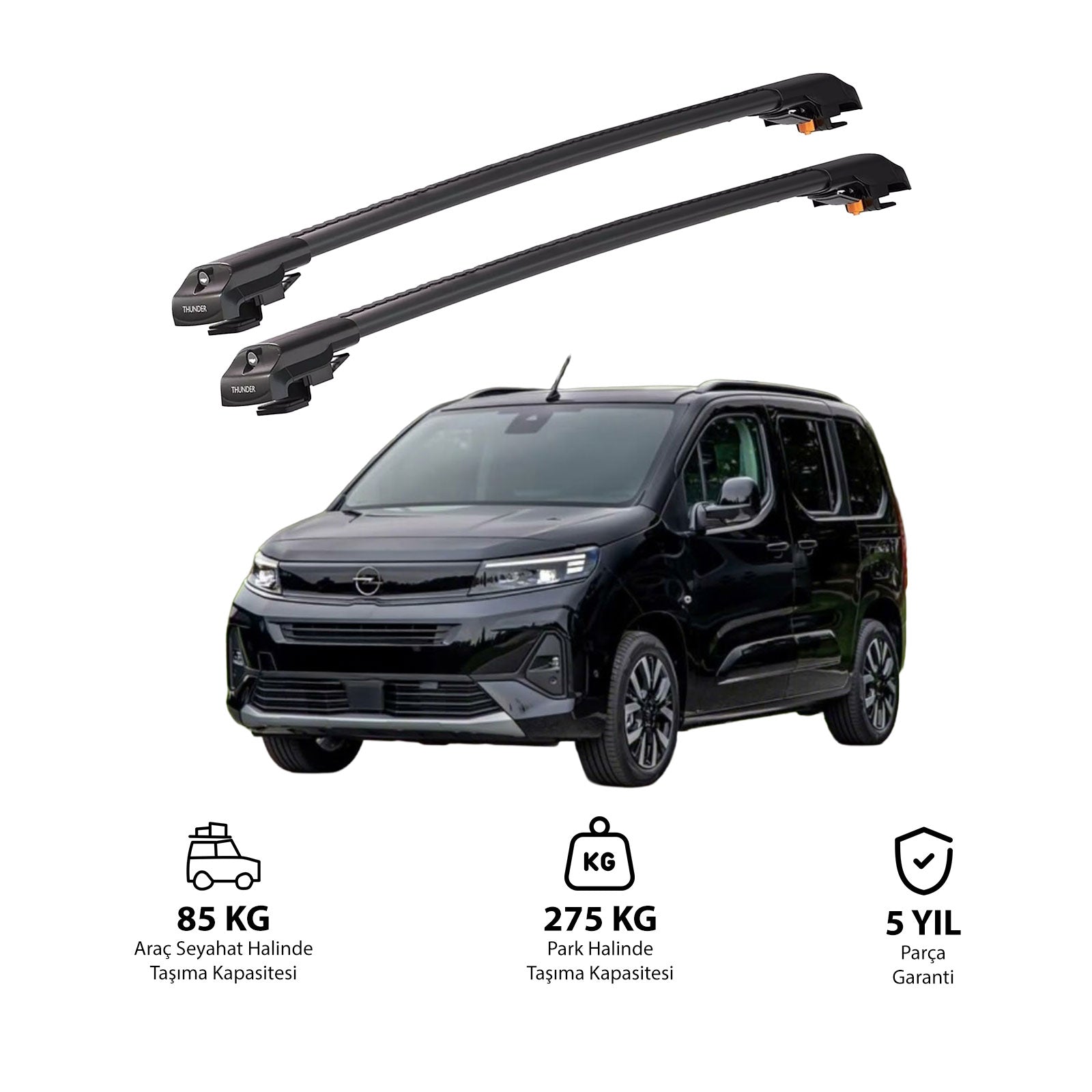 OPEL COMBO E 2019 ve Sonrası TRX1 Thunder Carrier Kilitli Ara Atkı