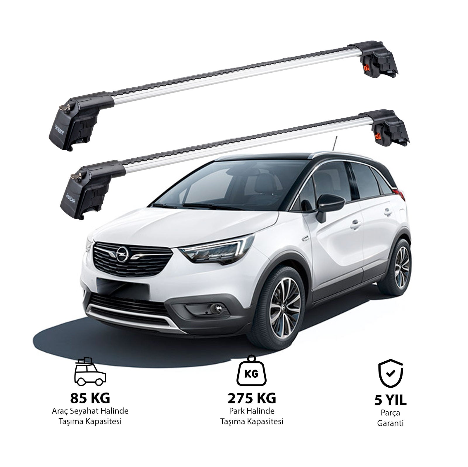 OPEL GRANDLAND X 2018 ve Sonrası TRX2 Thunder Carrier Ara Atkı