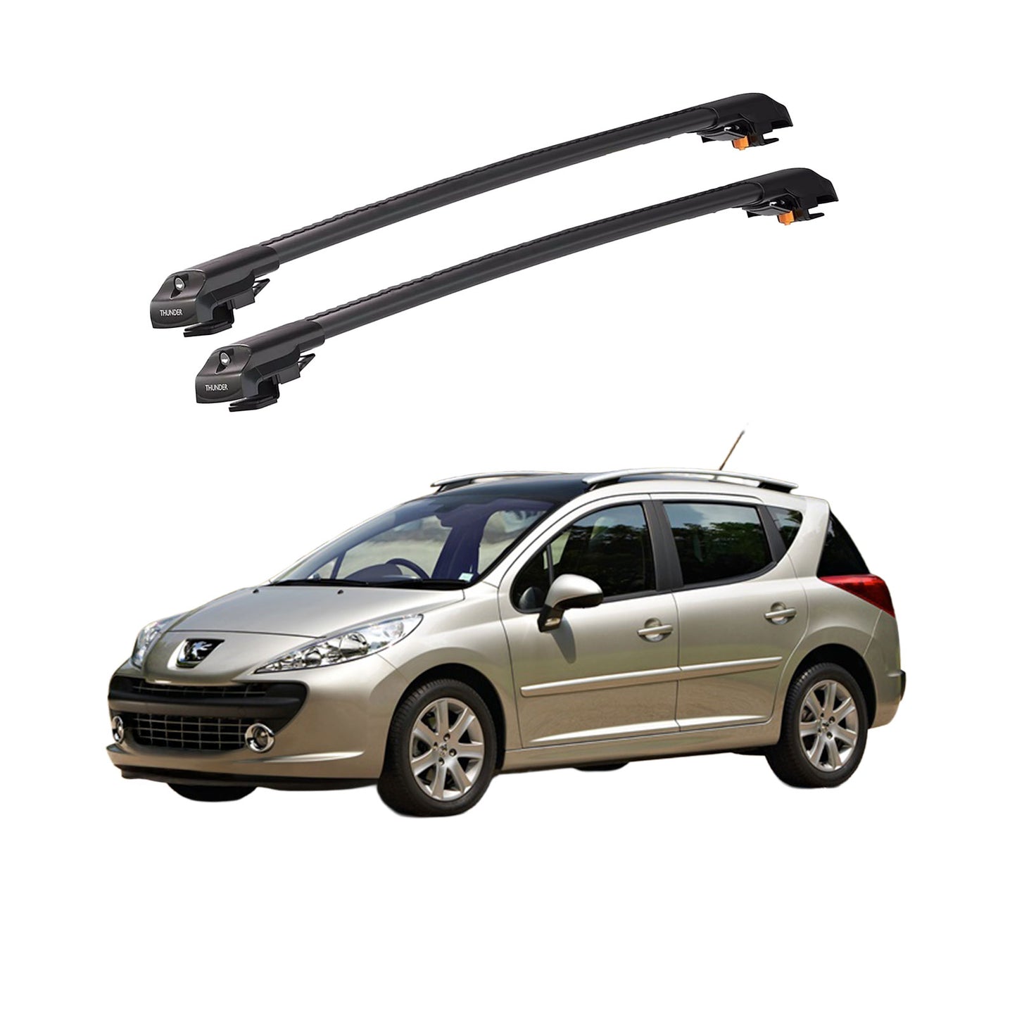 PEUGEOT 207 SW 2002-2008 TRX1 Thunder Carrier Kilitli Ara Atkı