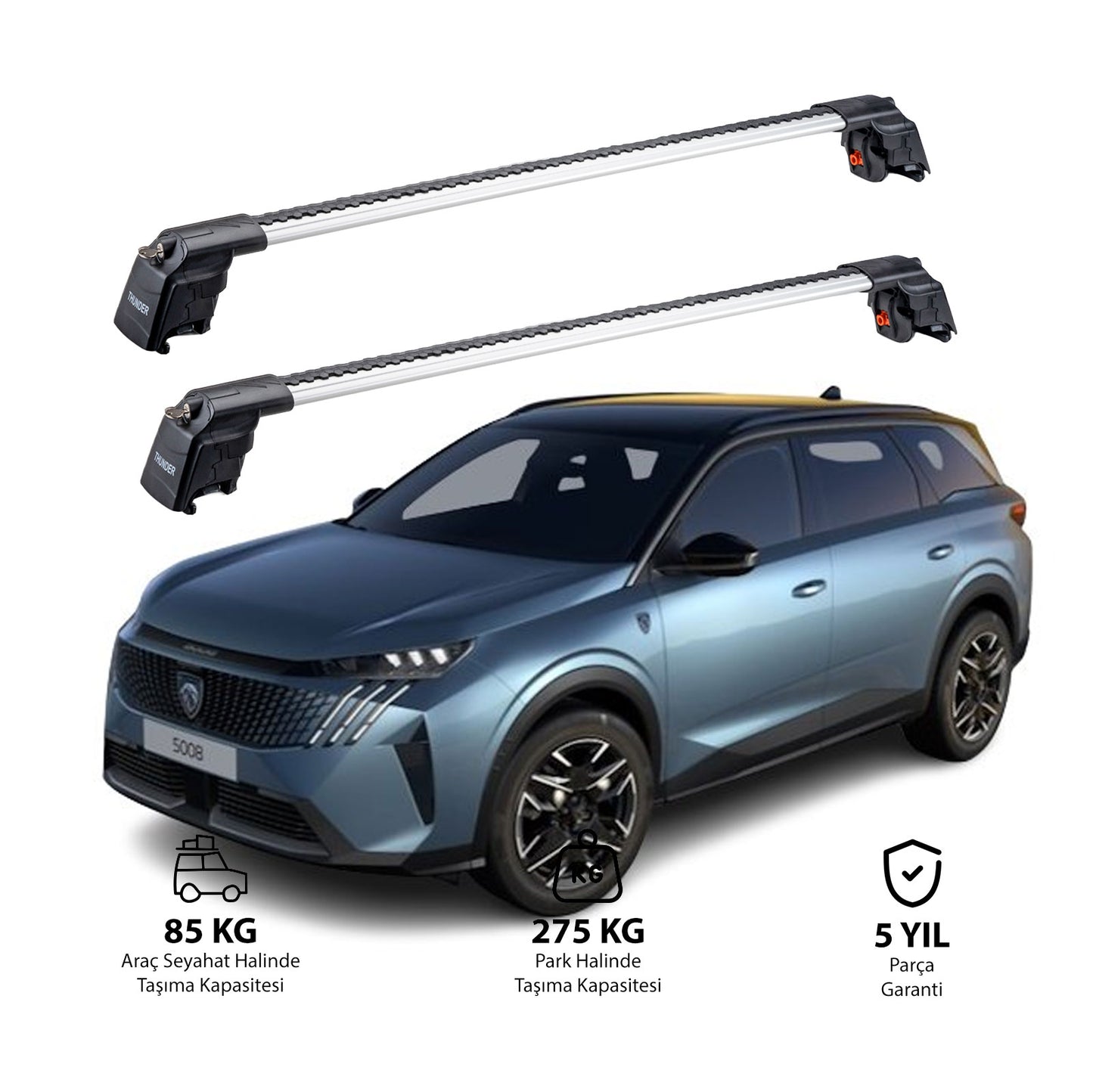 PEUGEOT 5008-E 2024-Sonrası TRX2 Thunder Carrier Ara Atkı