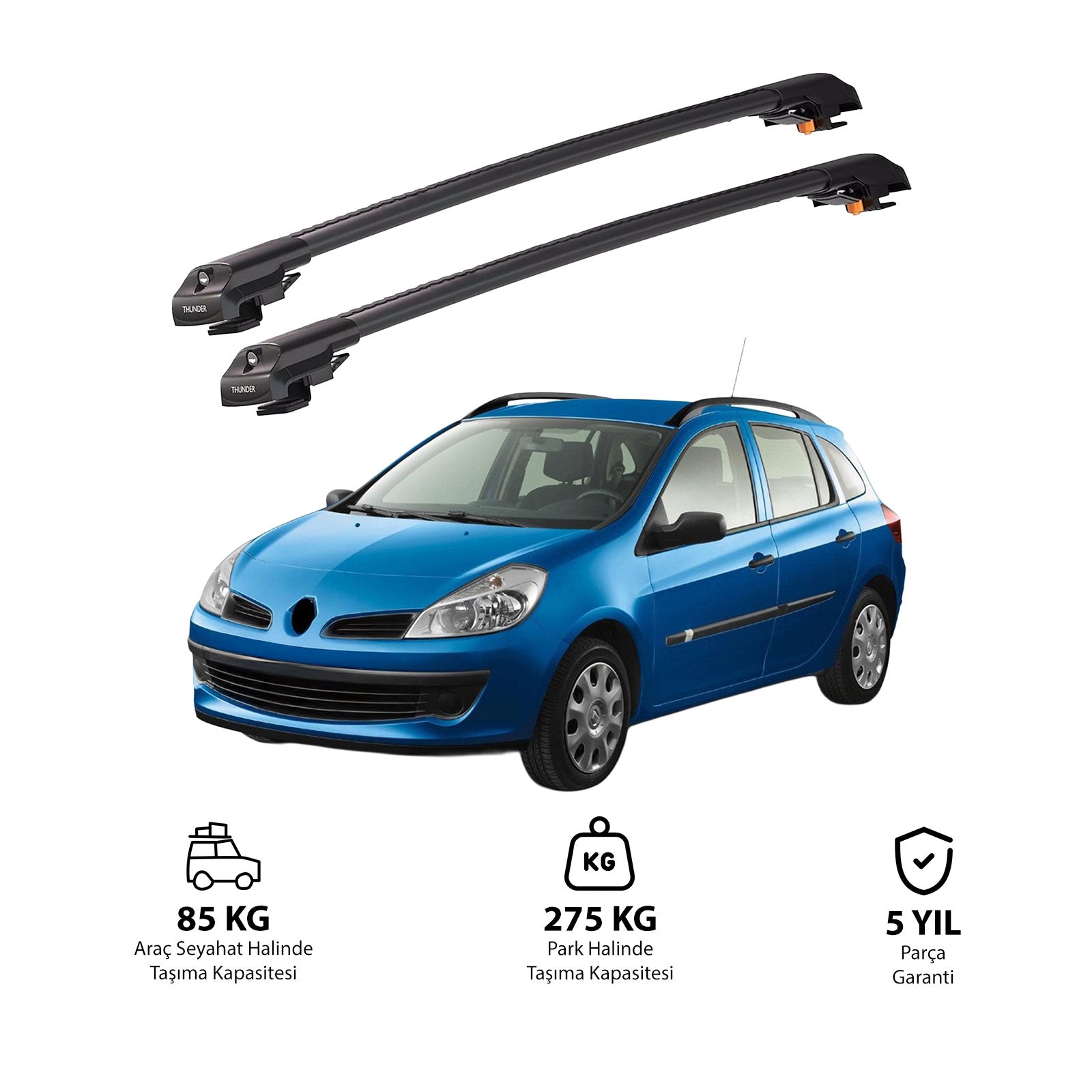 RENAULT CLIO 2007-2012 TRX1 Thunder Carrier Kilitli Ara Atkı