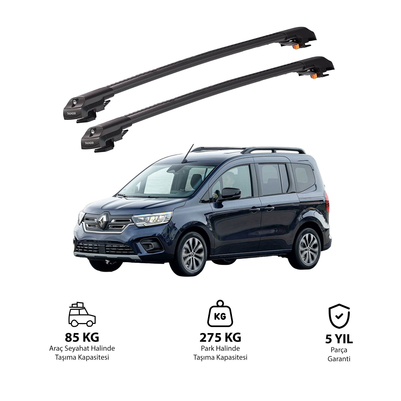 RENAULT KANGOO 2020- 2025 TRX1 Thunder Carrier Kilitli Ara Atkı