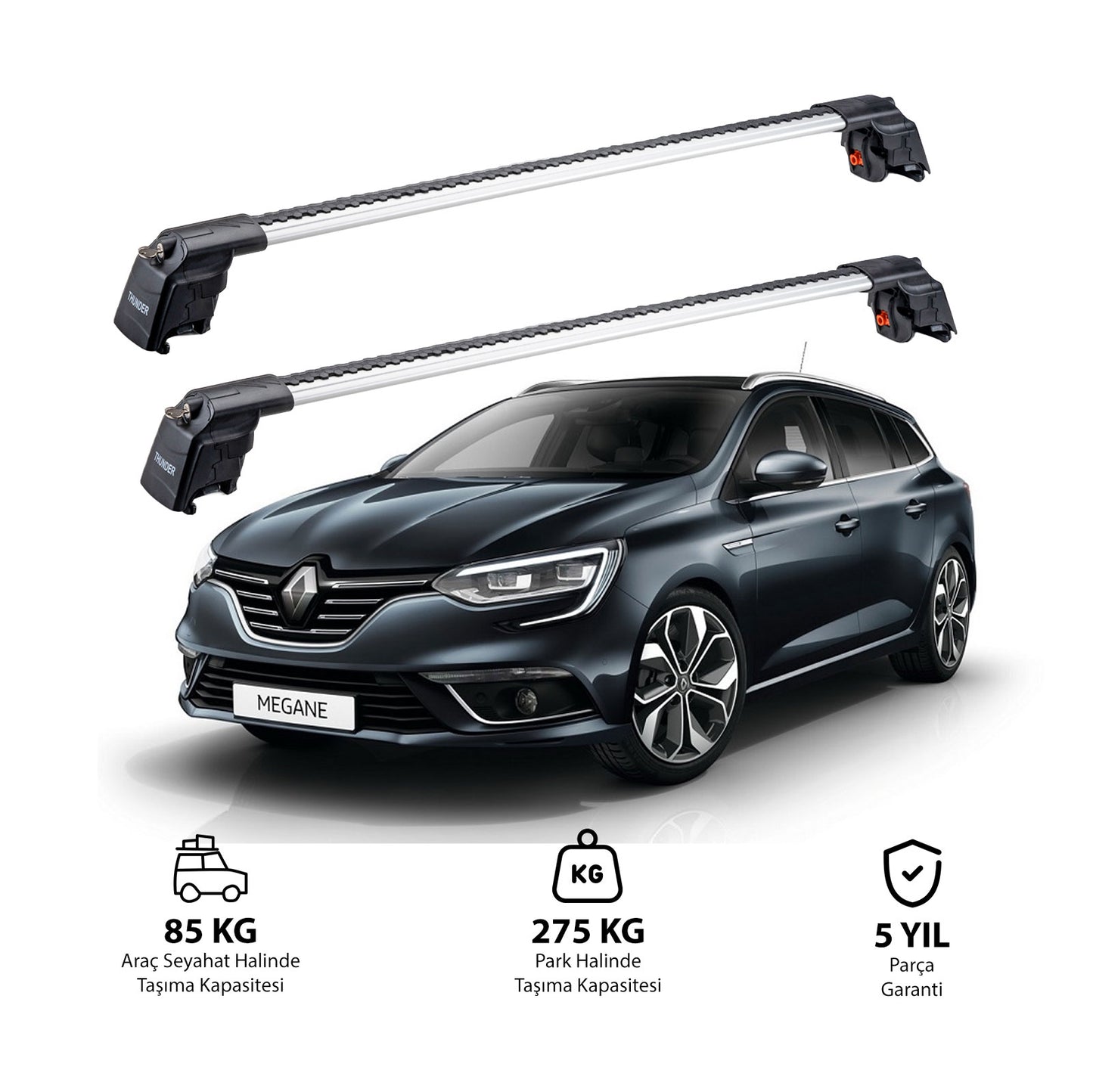RENAULT MEGANE GRAND TOUR 2016 ve Sonrası TRX2 Thunder Carrier Ara Atkı