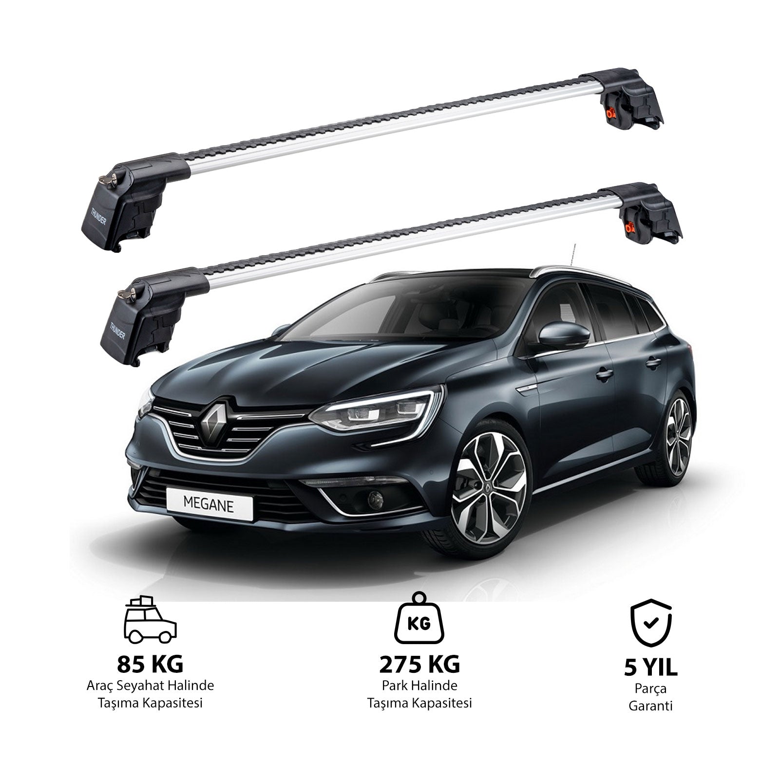 RENAULT MEGANE GRAND TOUR 2016 ve Sonrası TRX2 Thunder Carrier Ara Atkı
