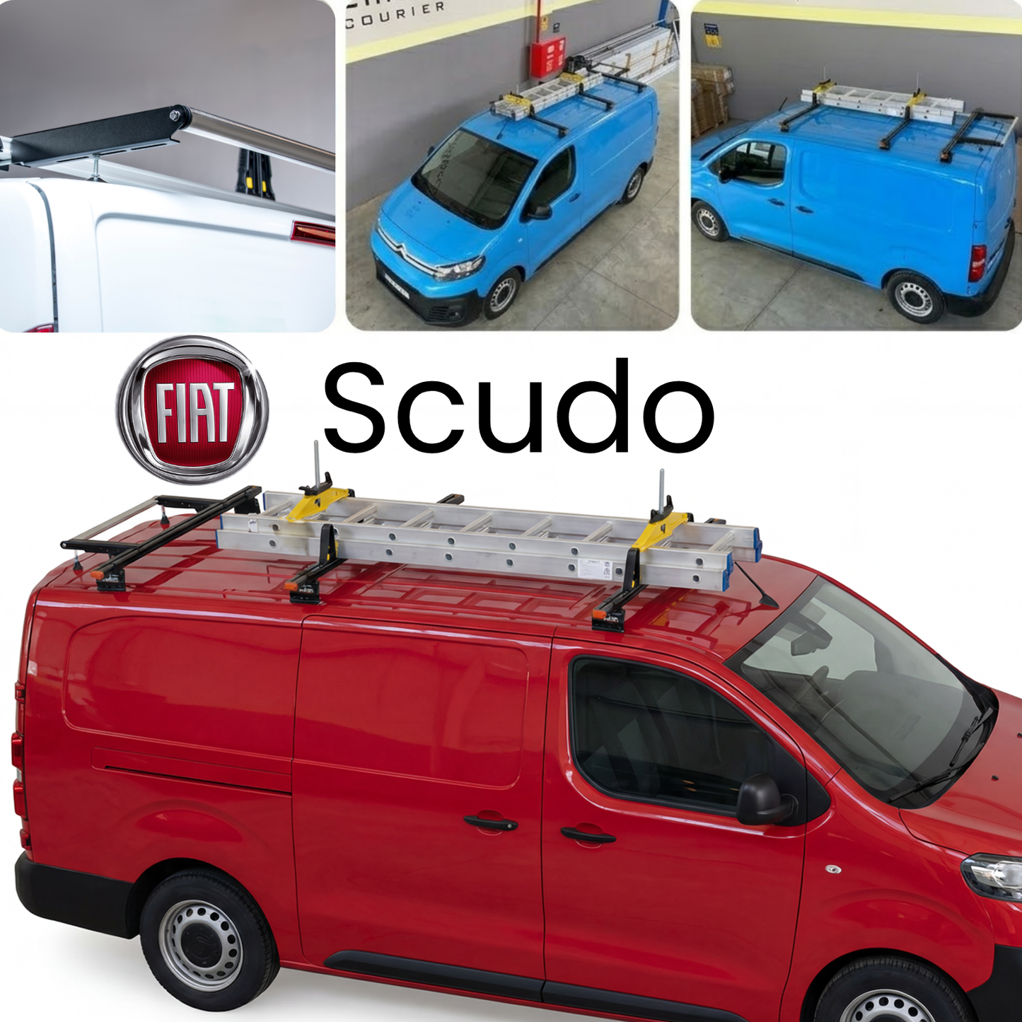 Fiat Scudo 2022-2026 Thunder Pro Seri Ağır Yük Taşıma Ara Atkı Tavan Barı