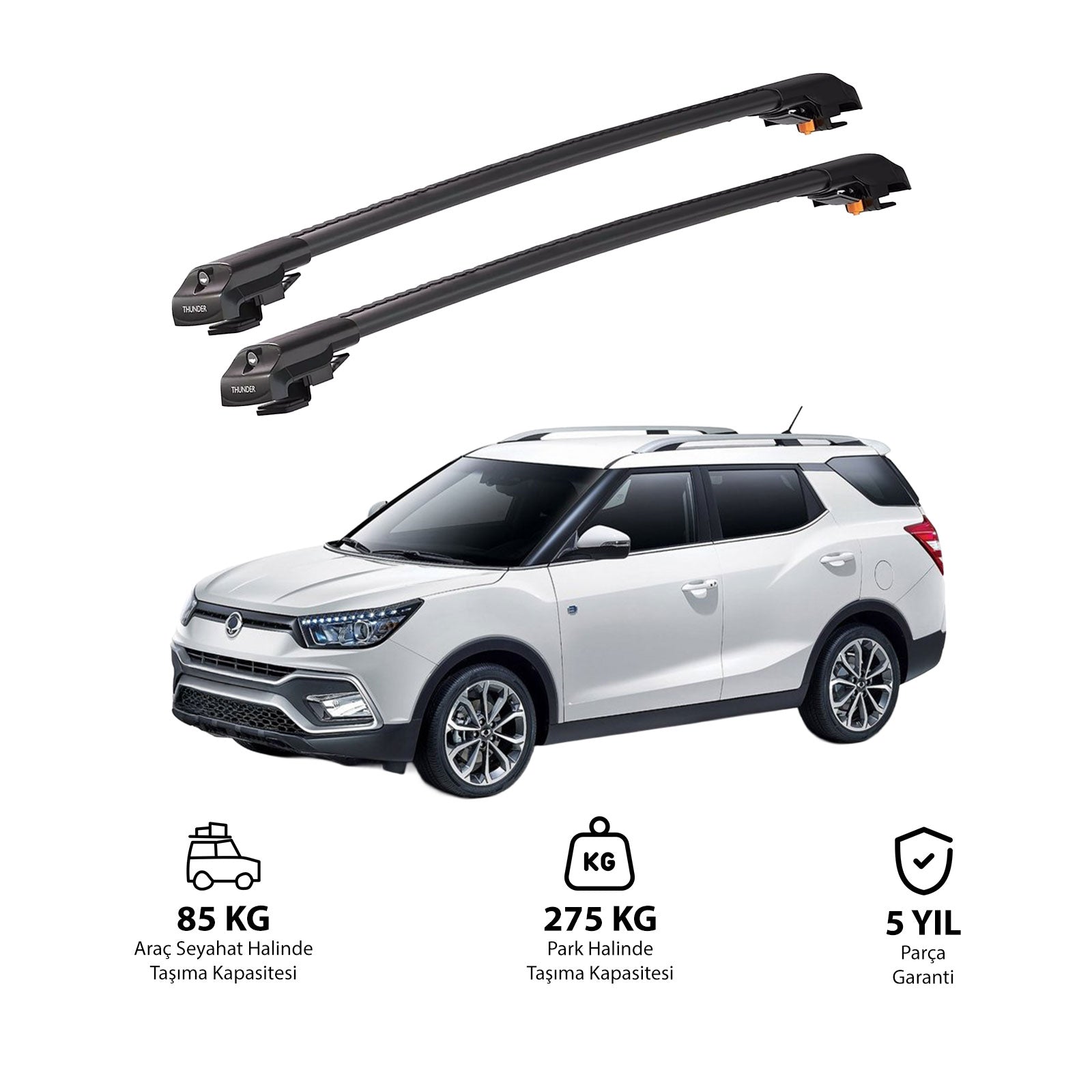 SSANGYONG TIVOLI XLV 2015 ve Sonrası TRX1 Thunder Carrier Kilitli Ara Atkı