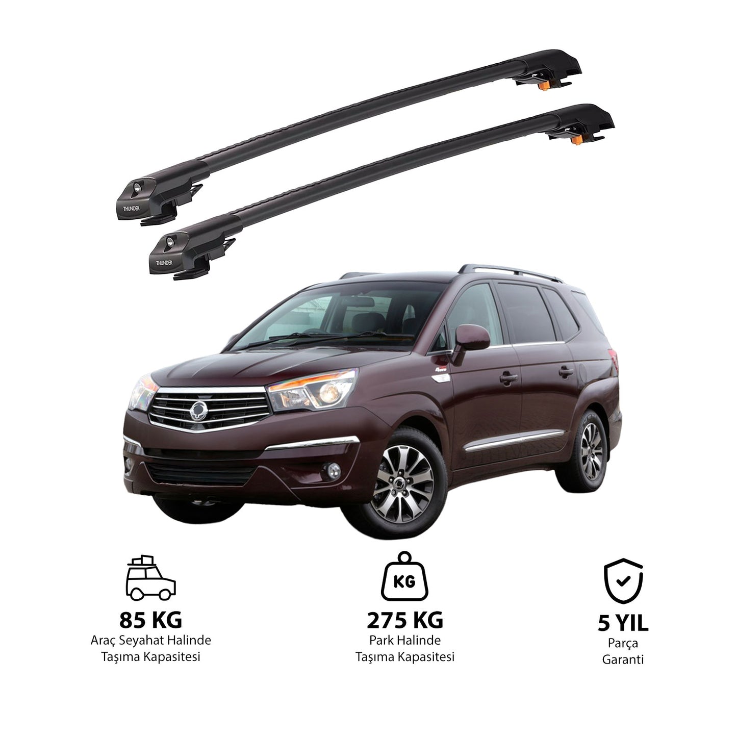 SSANGYONG TURISMO 2013 ve Sonrası TRX1 Thunder Carrier Kilitli Ara Atkı
