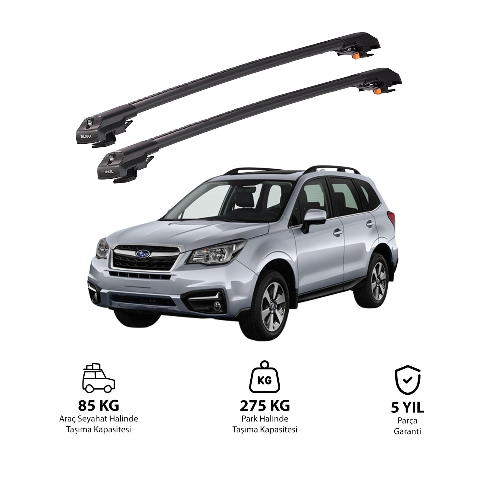 SUBARU FORESTER 2013-2018 TRX1 Thunder Carrier Kilitli Ara Atkı