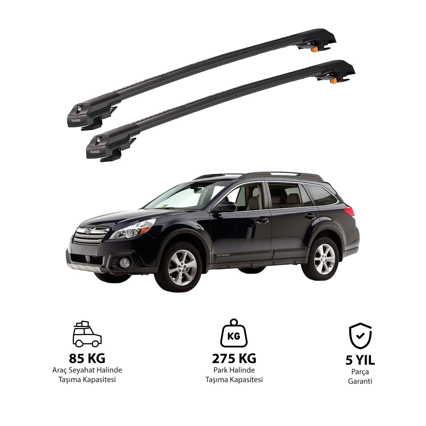 SUBARU OUTBACK 2010-2014 TRX1 Thunder Carrier Kilitli Ara Atkı