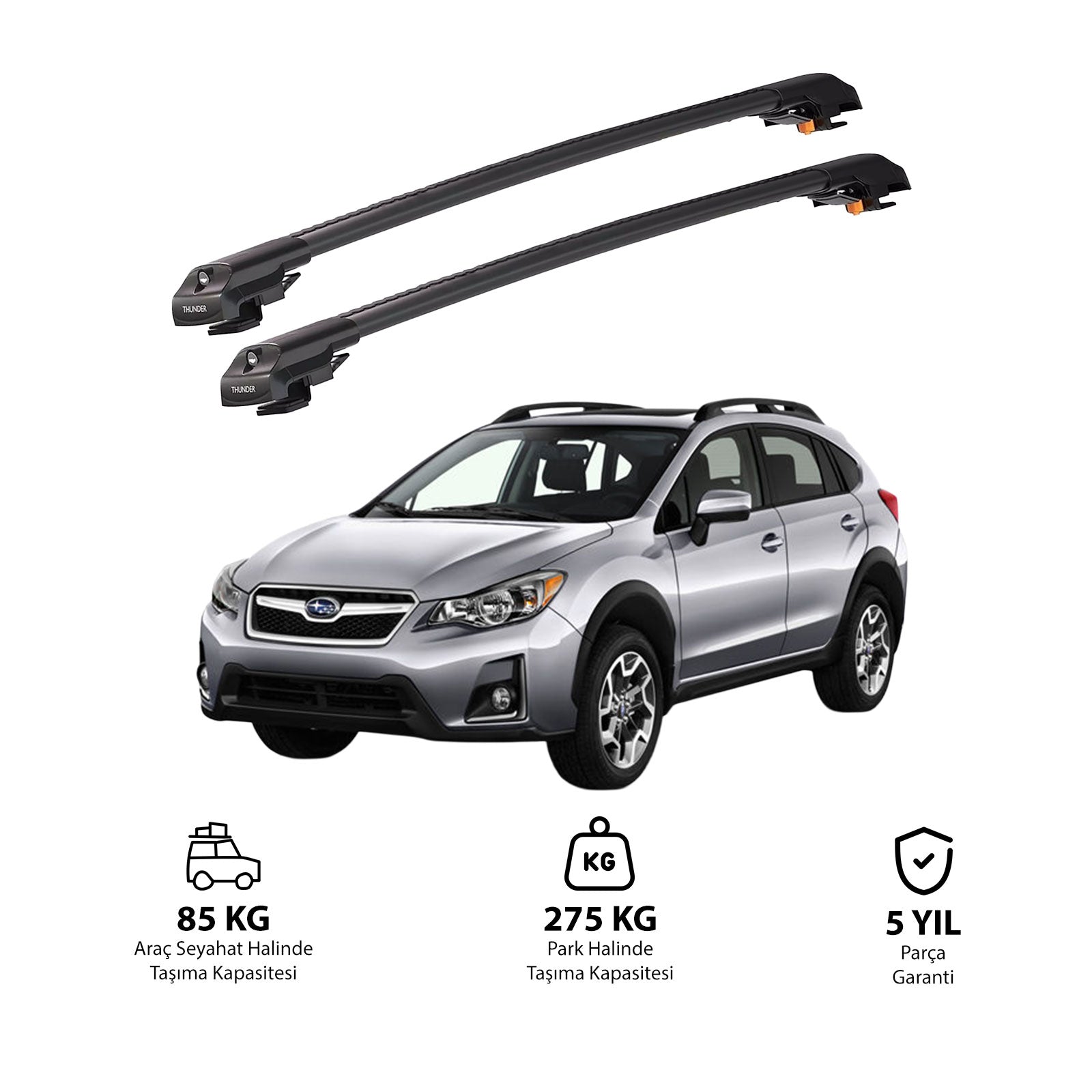 SUBARU XV CROSSTREK 2012-2017 TRX1 Thunder Carrier Kilitli Ara Atkı