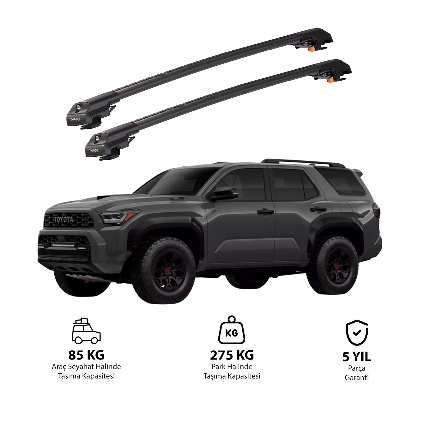 TOYOTA 4Runner 2025-Sonrası TRX1 Thunder Carrier Kilitli Ara Atkı