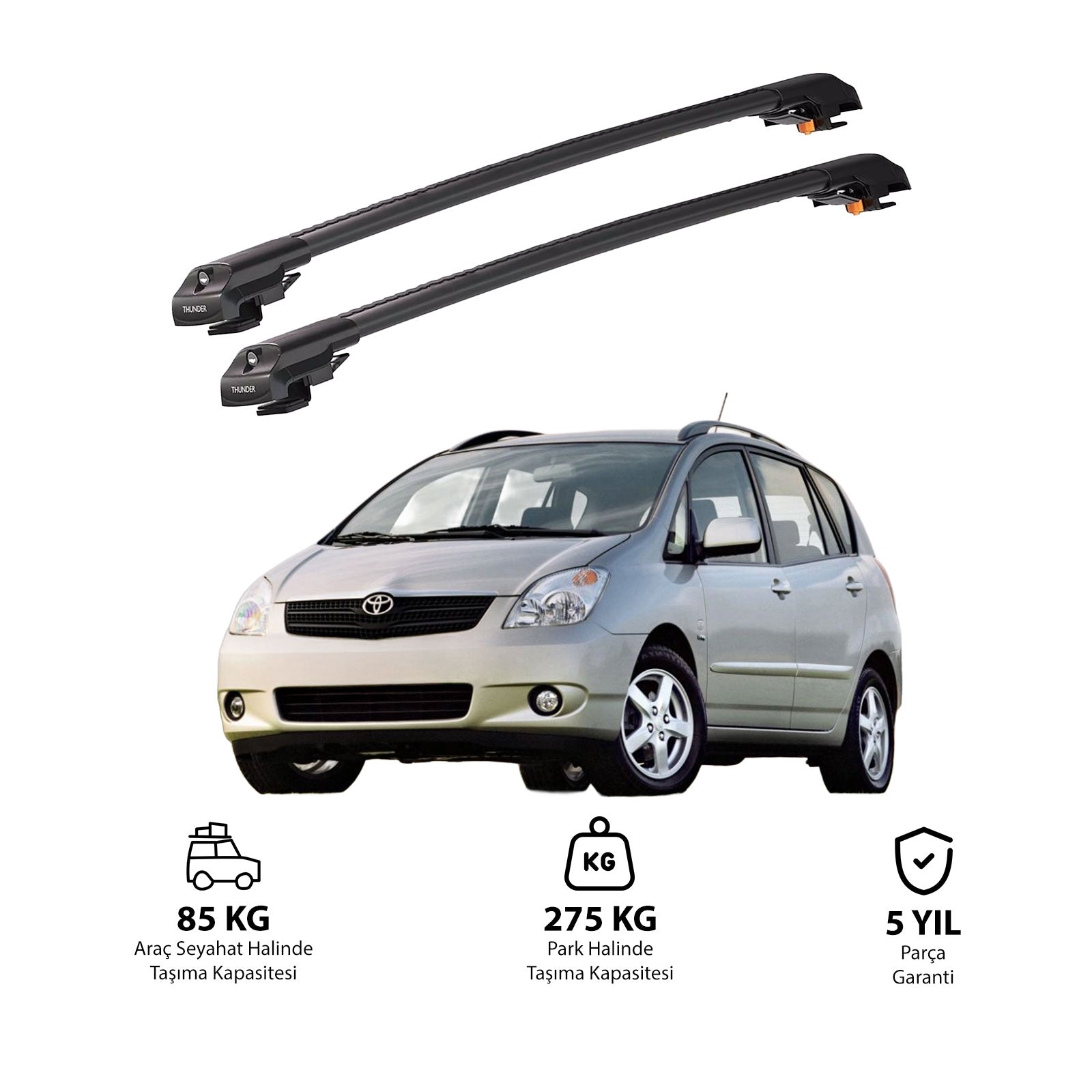 TOYOTA COROLLA VERSO 2002-2003 TRX1 Thunder Carrier Kilitli Ara Atkı