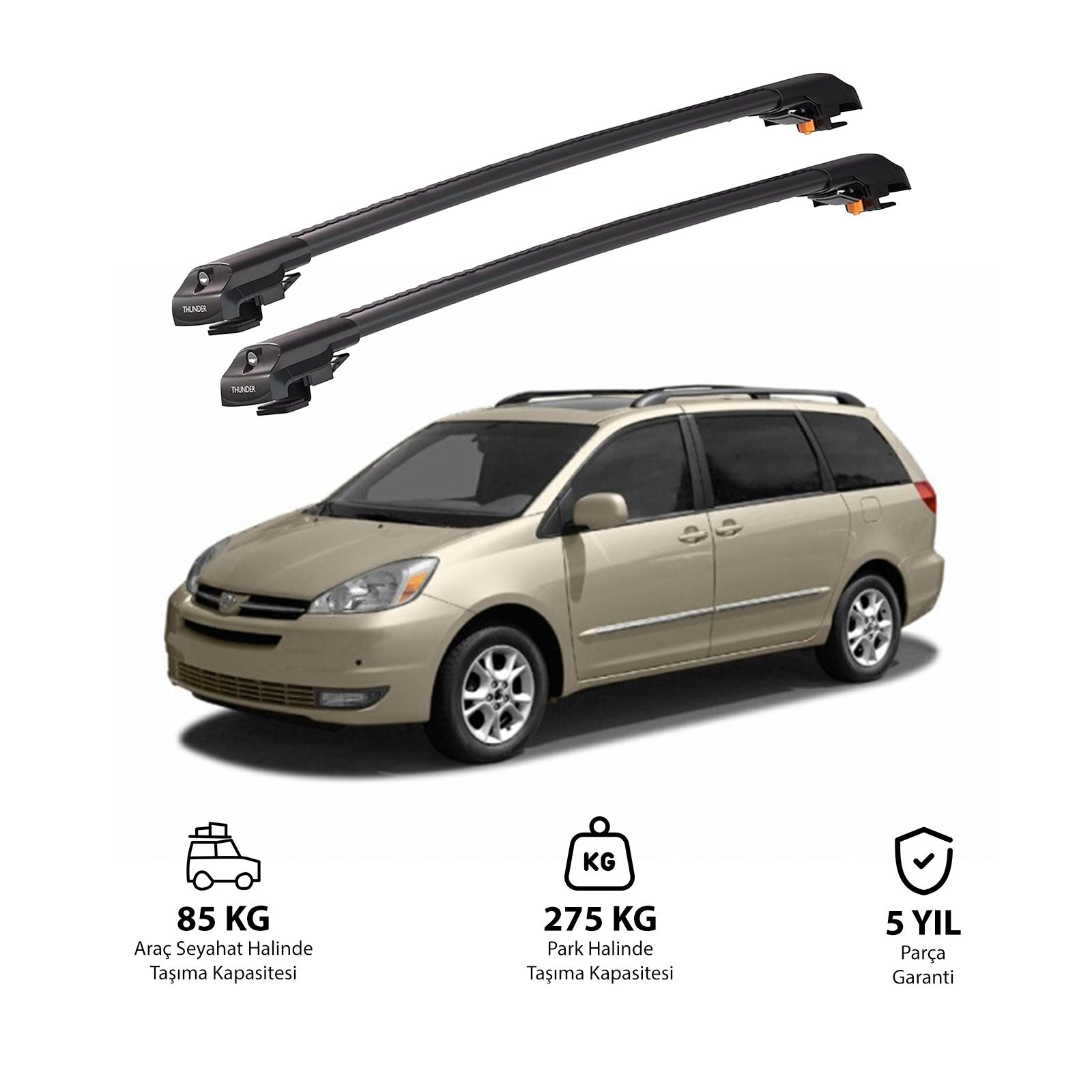 TOYOTA SIENNA 1998-2003 TRX1 Thunder Carrier Kilitli Ara Atkı