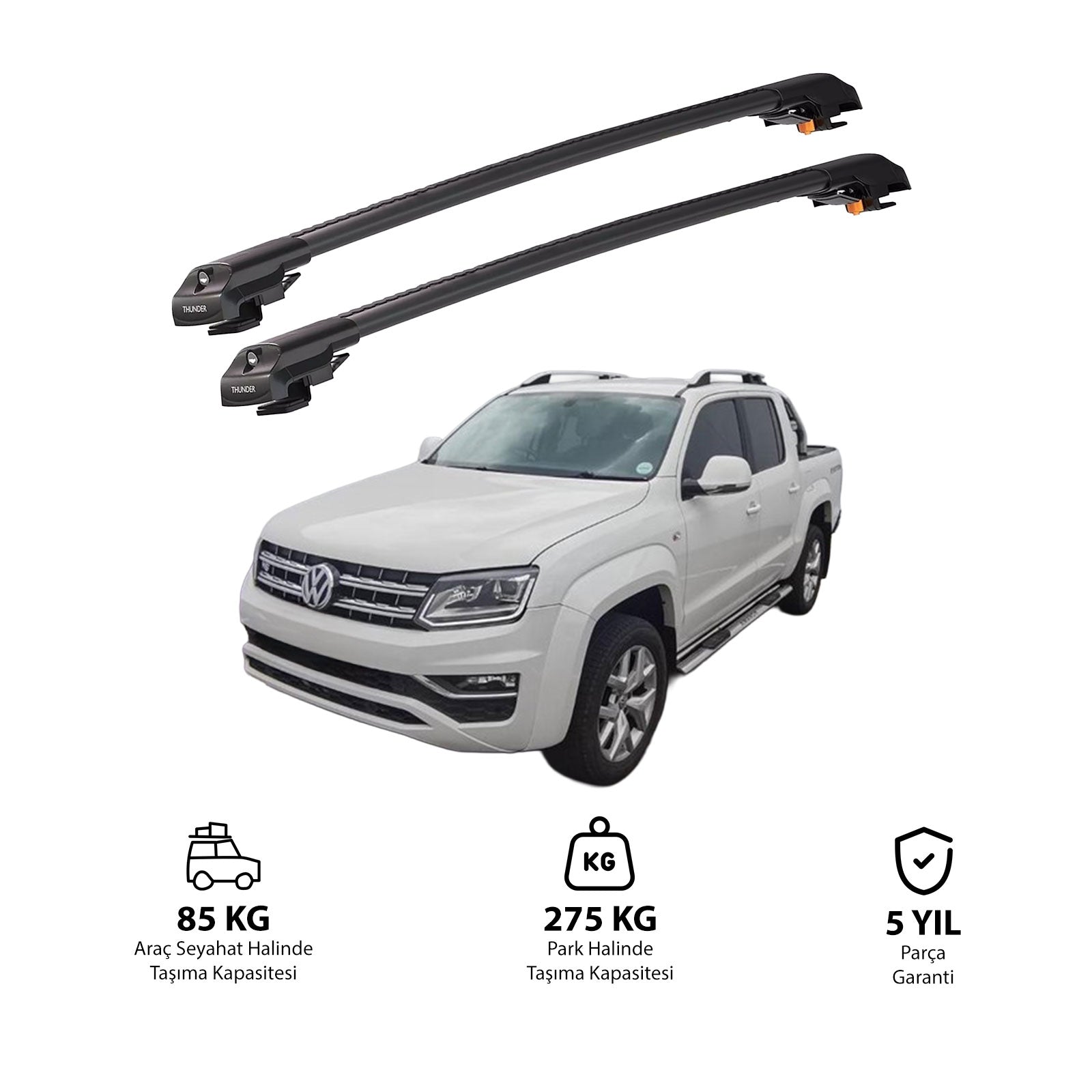VOLKSWAGEN AMAROK 2017-Sonrası TRX1 Thunder Carrier Kilitli Ara Atkı