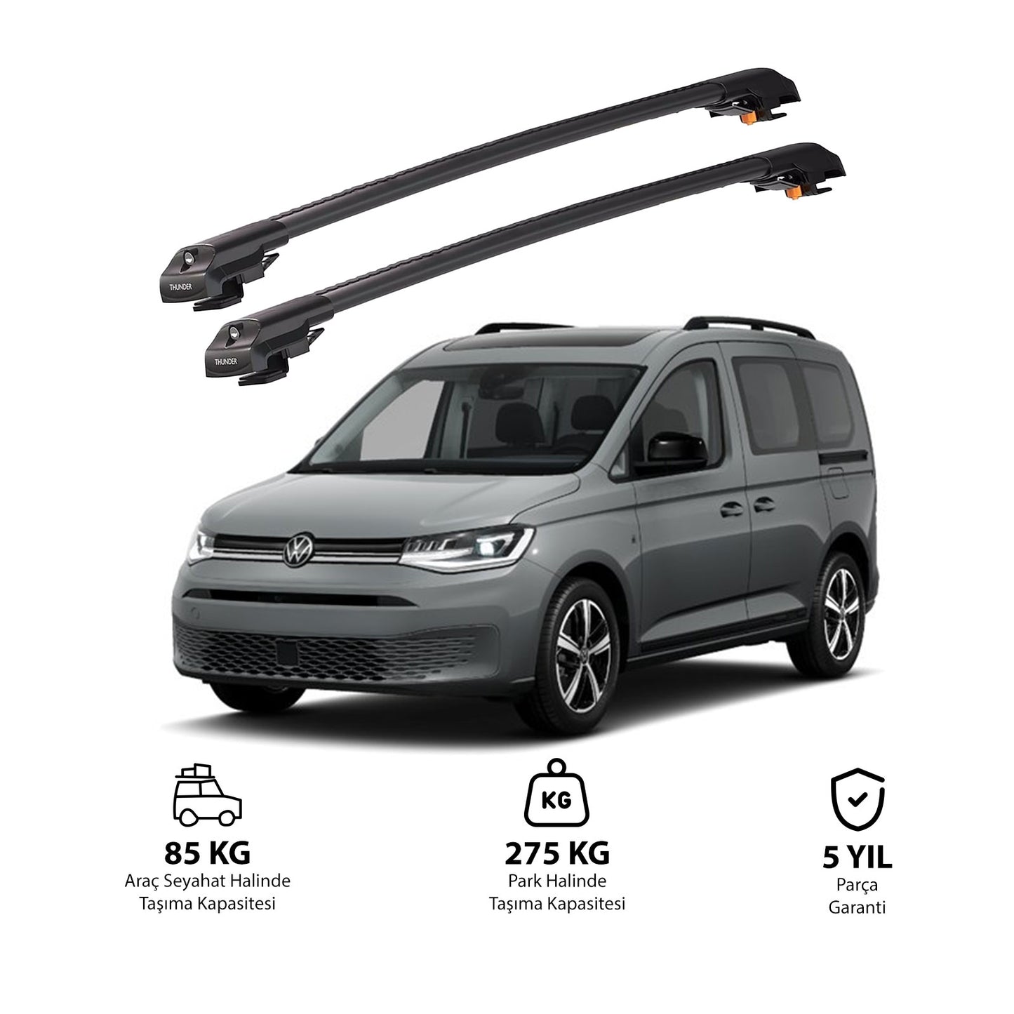 VOLKSWAGEN CADDY 2020 ve Sonrası TRX1 Thunder Carrier Kilitli Ara Atkı