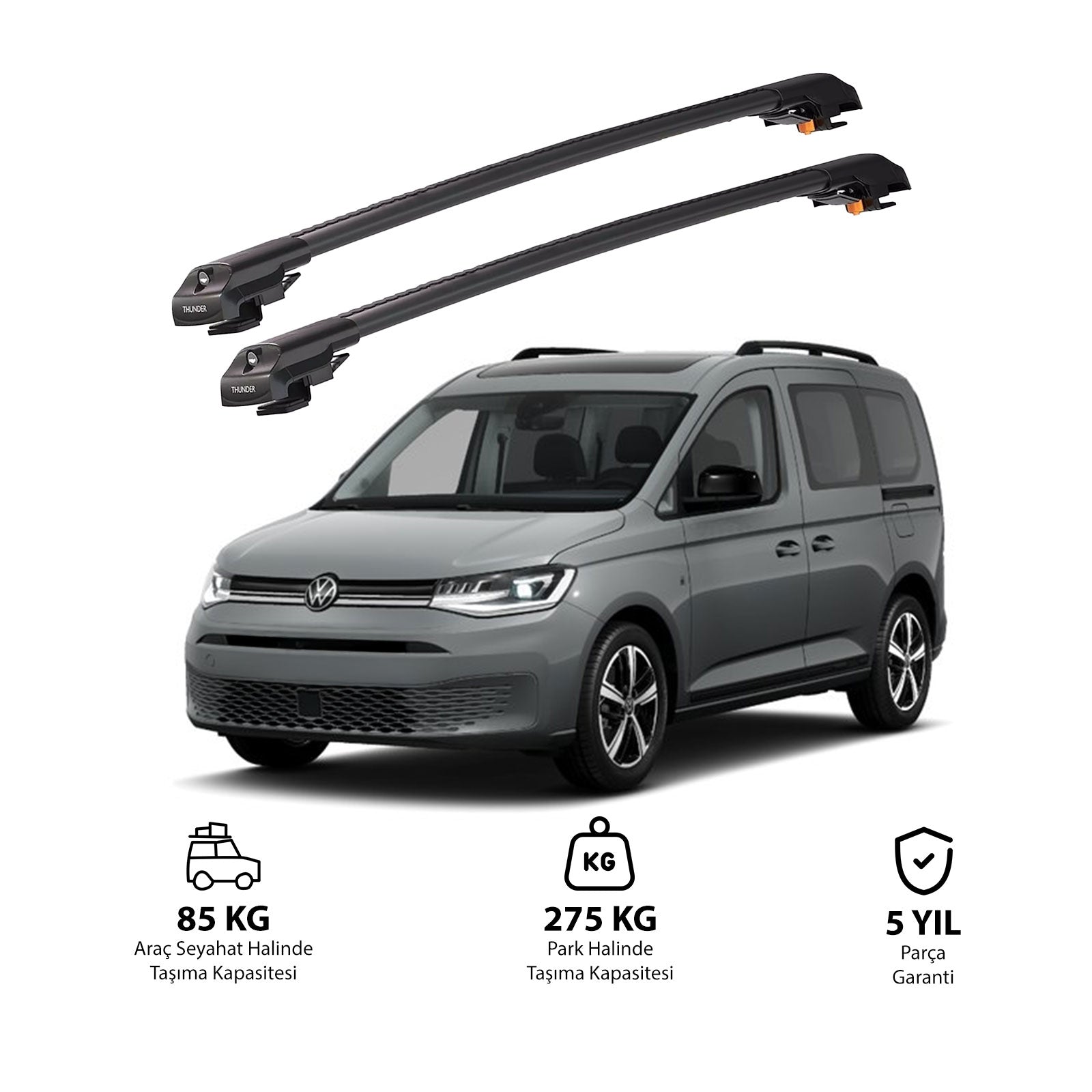 VOLKSWAGEN CADDY 2020 ve Sonrası TRX1 Thunder Carrier Kilitli Ara Atkı