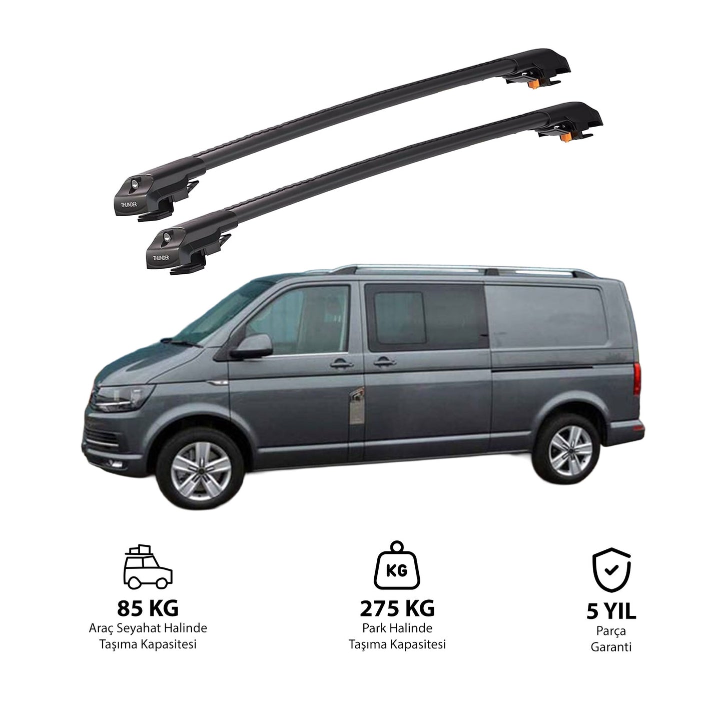 VOLKSWAGEN MULTIVAN 2016 ve Sonrası TRX1 Thunder Carrier Kilitli Ara Atkı