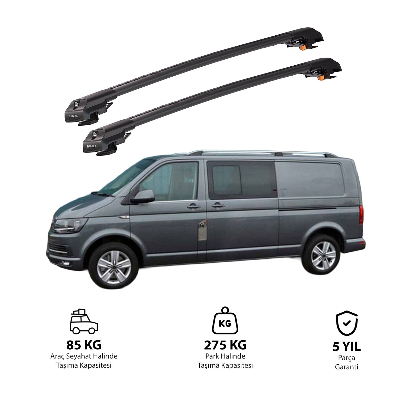 VOLKSWAGEN MULTIVAN 2016 ve Sonrası TRX1 Thunder Carrier Kilitli Ara Atkı