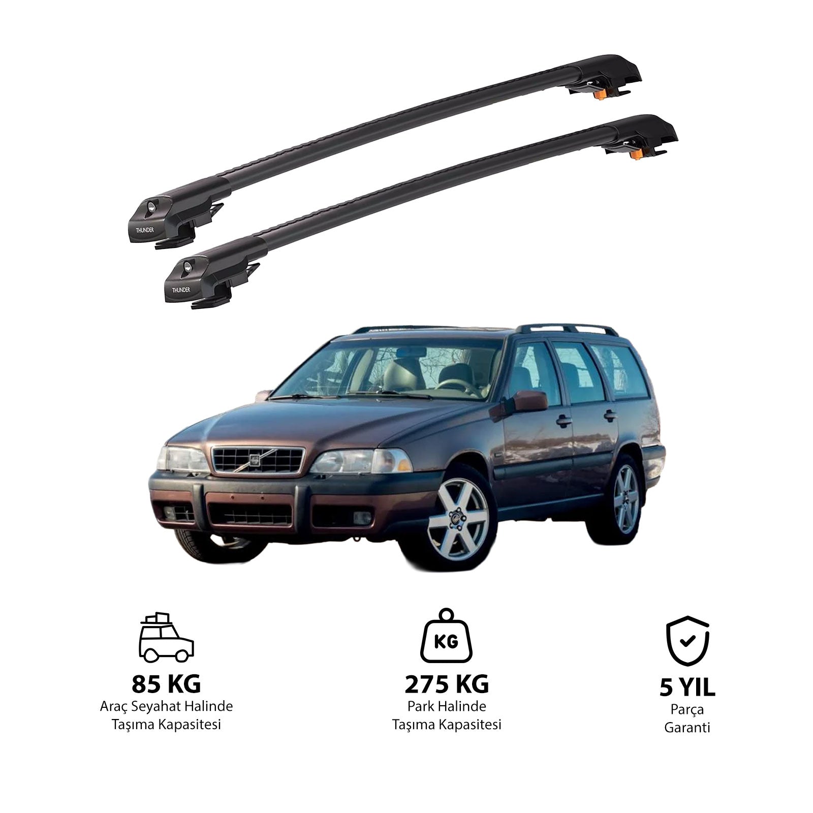 VOLVO XC70 1998-2000 TRX1 Thunder Carrier Kilitli Ara Atkı