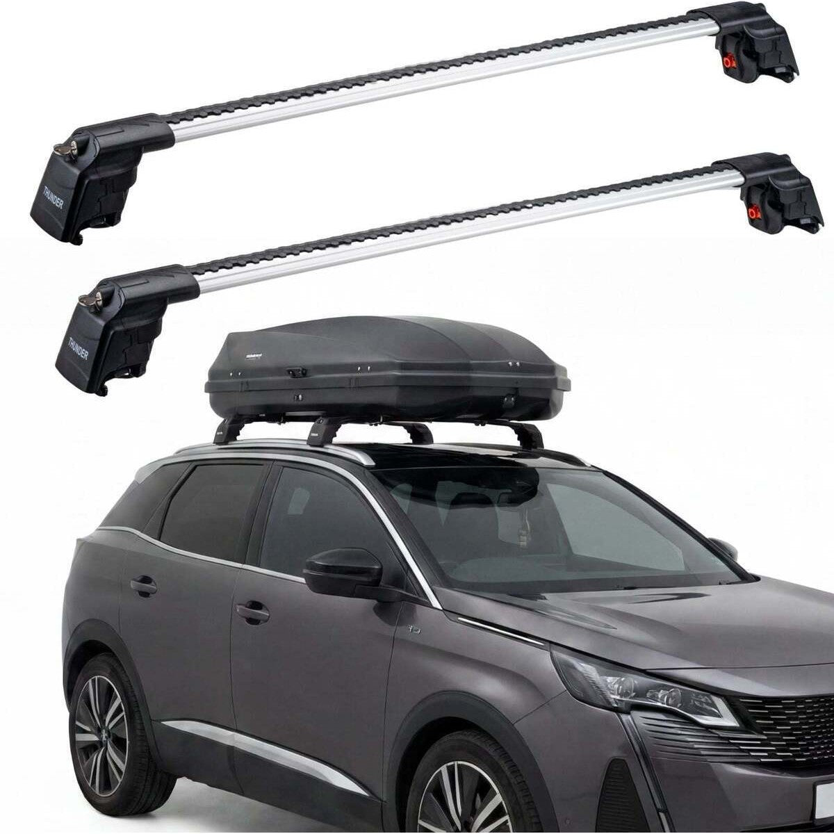 AUDI A5 AVANT 2024 and Later TRX2 Thunder Carrier Roof Bars Grey