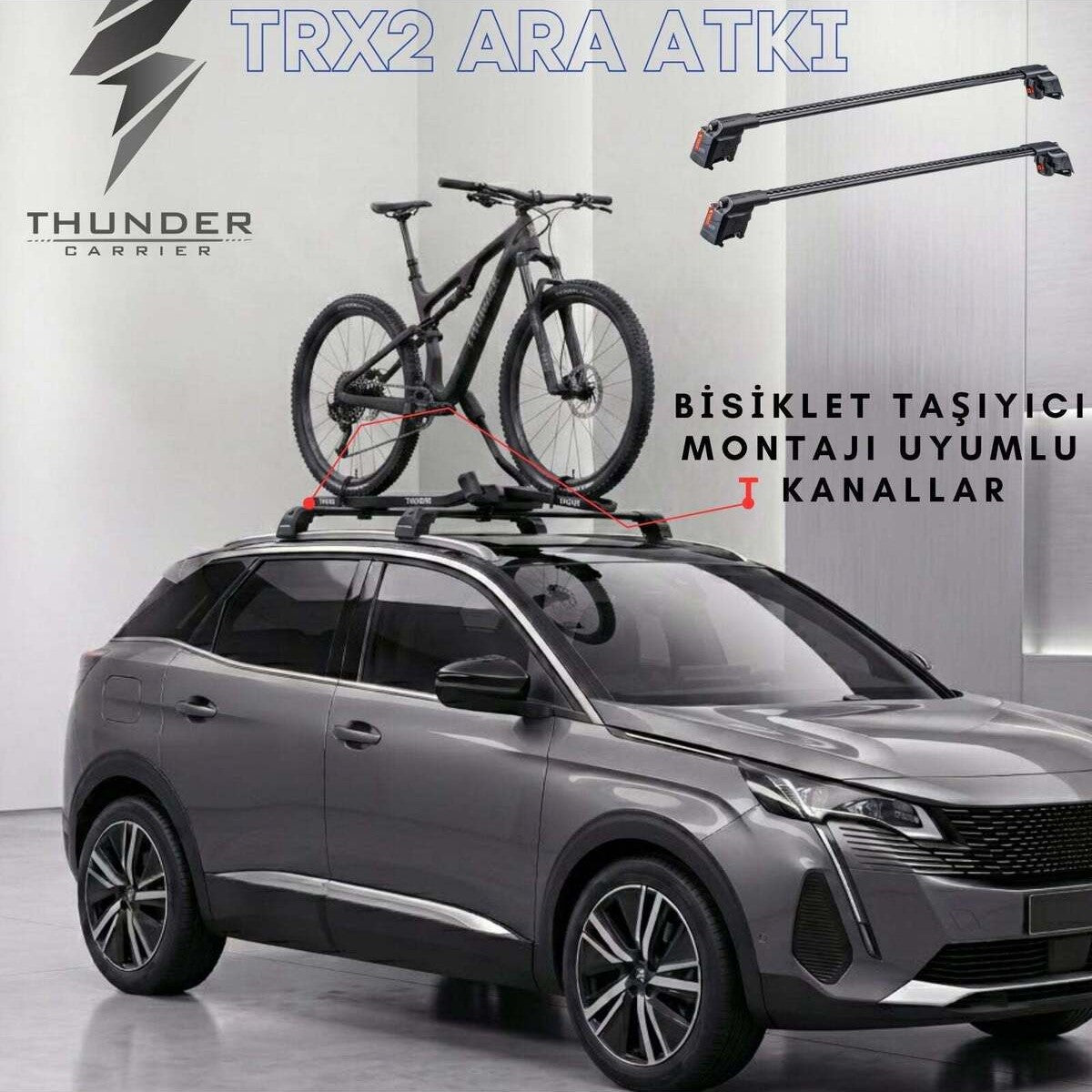BMW IX 2022 ve Sonrası TRX2 Thunder Carrier Ara Atkı Gri