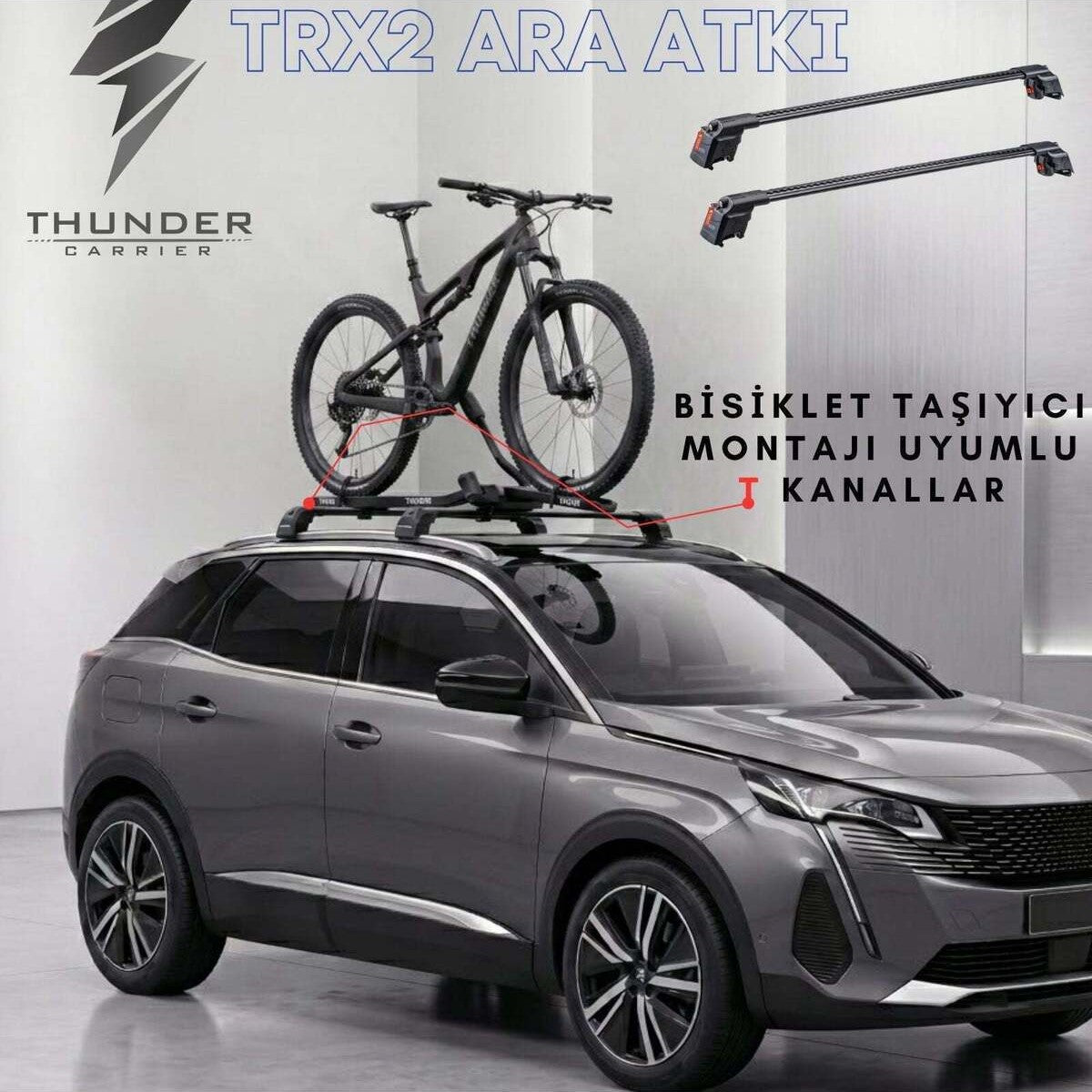 FORD CONNECT 2022 ve Sonrası TRX2 Thunder Carrier Ara Atkı Siyah
