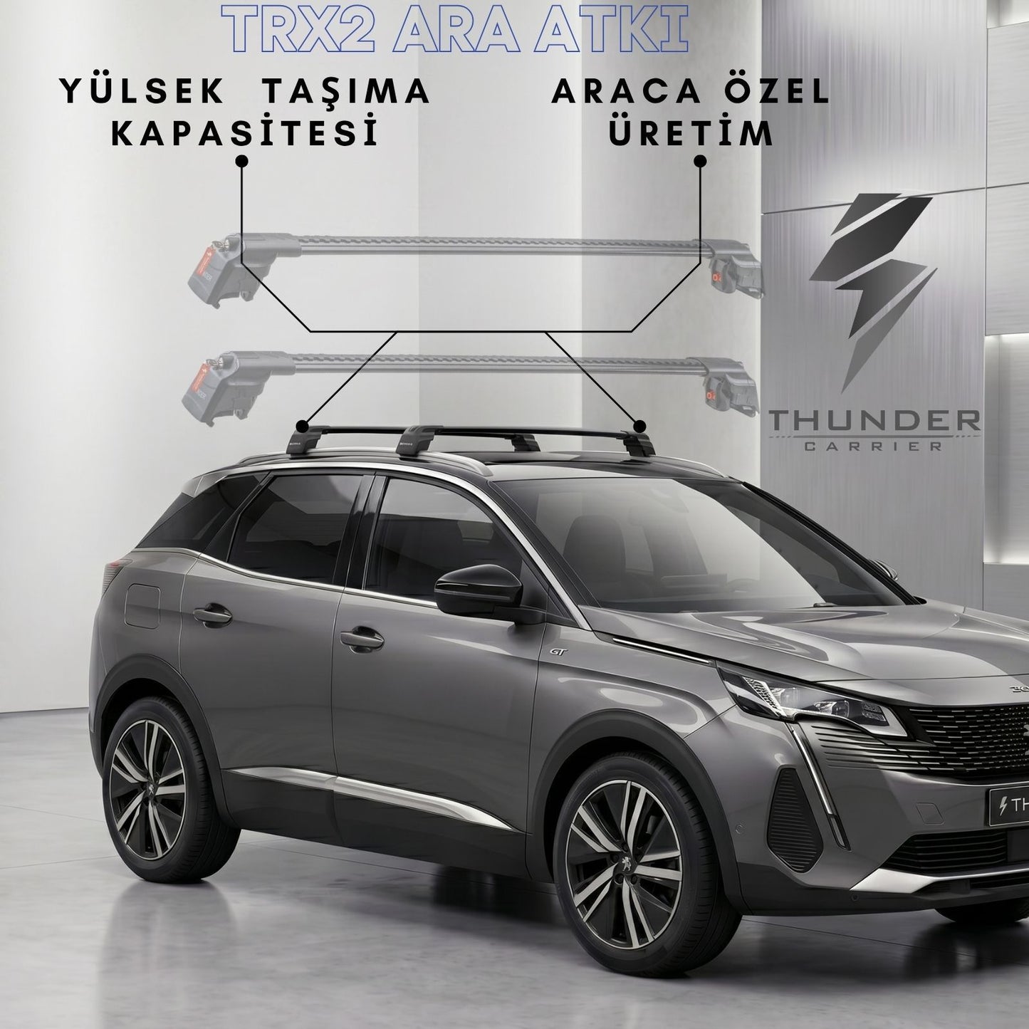 PEUGEOT 3008 2017 ve Sonrası TRX2 Thunder Carrier Ara Atkı