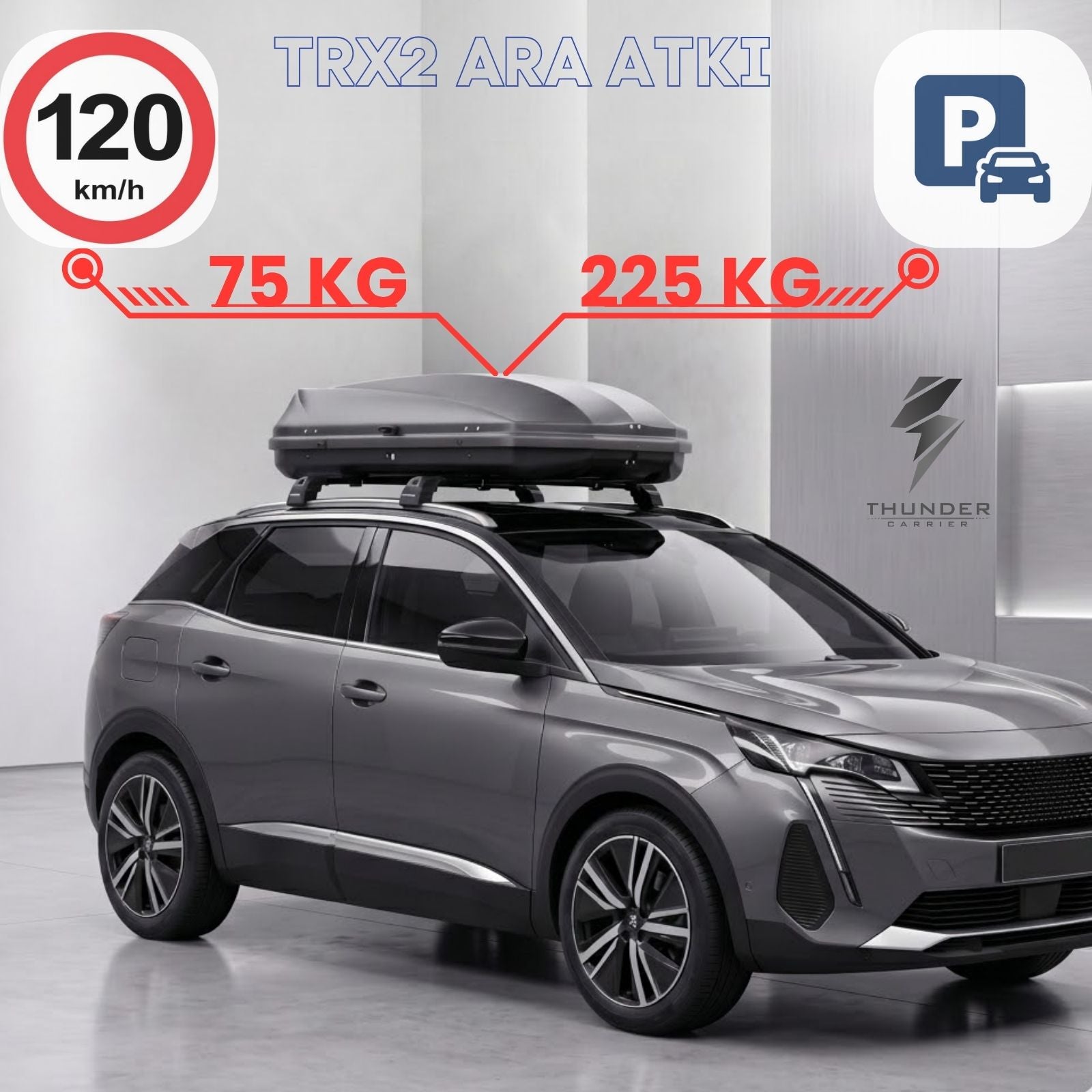 PEUGEOT 3008 2017 ve Sonrası TRX2 Thunder Carrier Ara Atkı